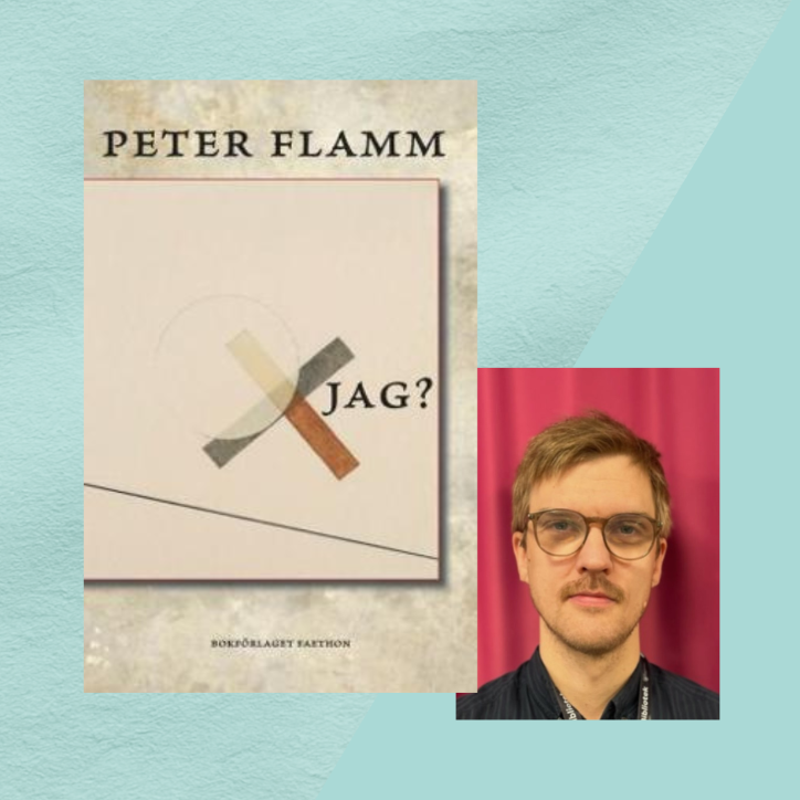 Collage föreställande bibliotekarien Erik och omslaget på boken han tipsar om. 