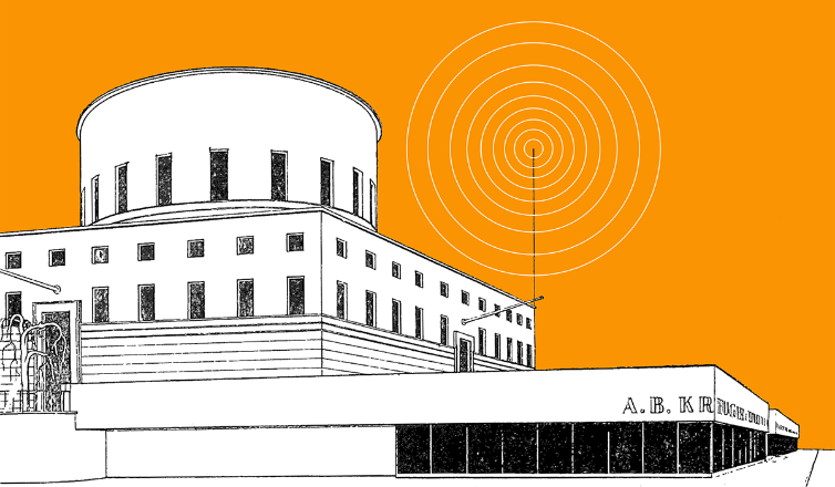 Bibliotekspodden Solen illustration.